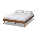 Baxton Studio Lissette Walnut Brown Finished Wood Full Size Platform Bed Frame 156-9407